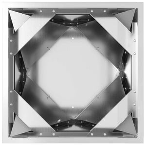 Γλάστρα 2 τμχ. Ασημί 50 x 50 x 75 cm Επικαλυμμένος Χάλυβας