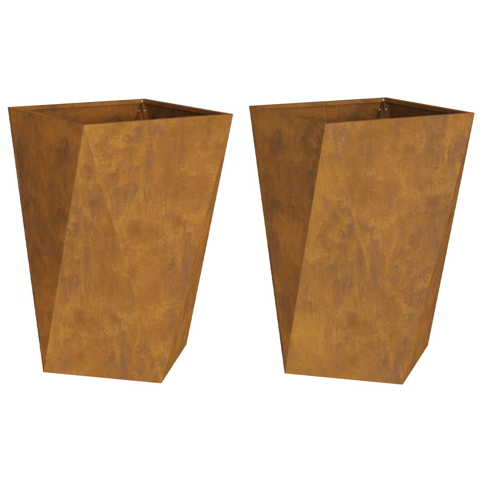 Γλάστρα 2 pcs Σκ rusty 50 x 50 x 75 cm - Pakobazaar