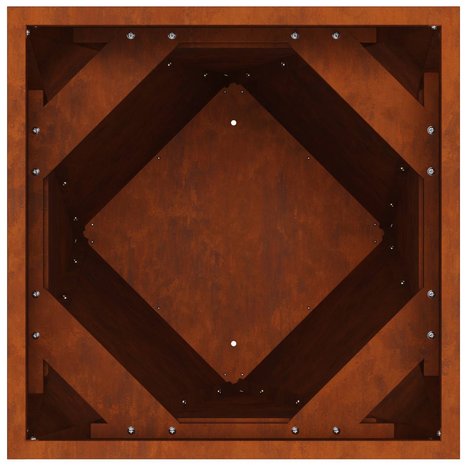 Γλάστρα 2 pcs Σκ rusty 50 x 50 x 75 cm - Pakobazaar
