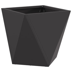 Γλάστρα 2 τμχ. Μαύρο 30 x 30 x 30 cm Ατσάλι