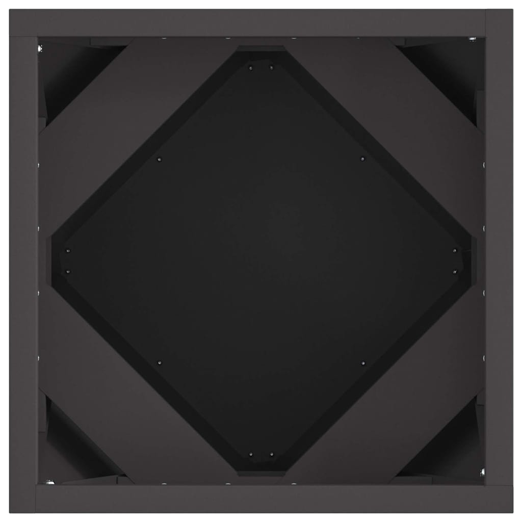 Γλάστρα 2 pcs Μαύρο 30 x 30 x 30 cm Ατσάλι