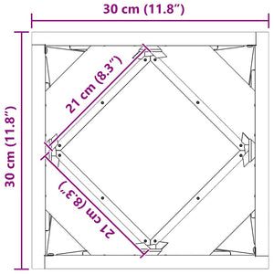 Γλάστρα Λευκό 30 x 30 x 30 cm Ατσάλι
