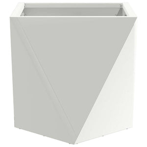 Γλάστρα 2 τμχ. Λευκό 30 x 30 x 30 cm Ατσάλι