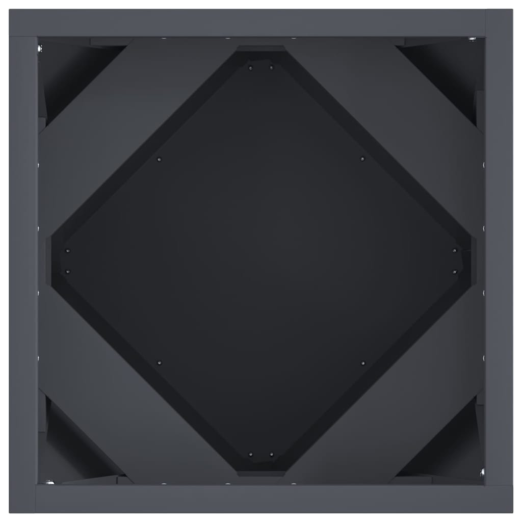 Γλάστρα Ανθρακί 30 x 30 x 30 cm Ατσάλι