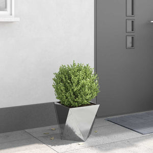 Γλάστρα Ασημί 30 x 30 x 30 cm Επικαλυμμένος Χάλυβας