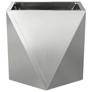 Γλάστρα Ασημί 30 x 30 x 30 cm Επικαλυμμένος Χάλυβας