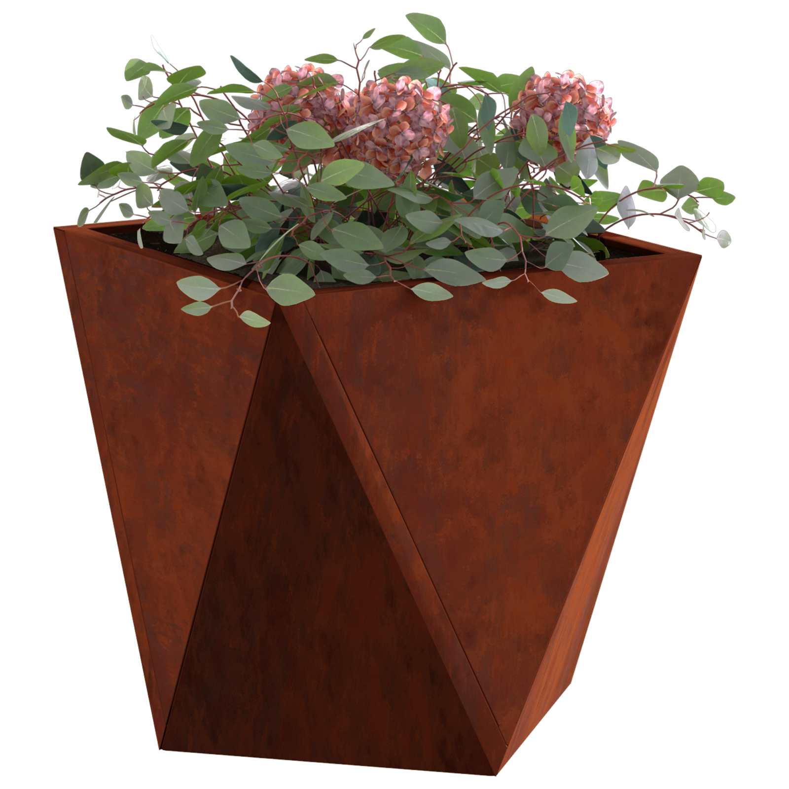 Γλάστρα Σκ rusty 30 x 30 x 30 cm Ατσάλι Σκληρυθέν στον Αέρα