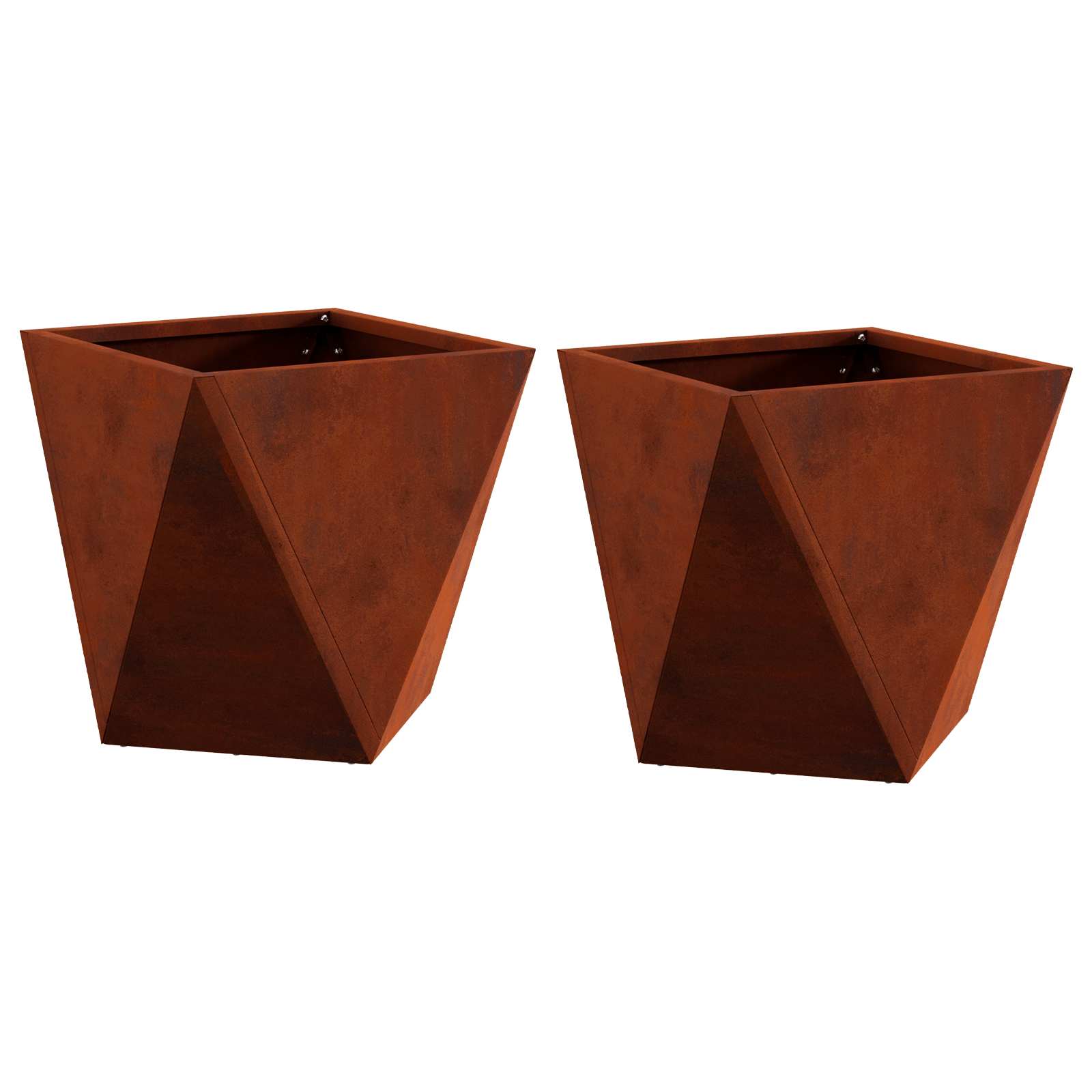 Γλάστρα 2 pcs Σκ rusty 30 x 30 x 30 cm