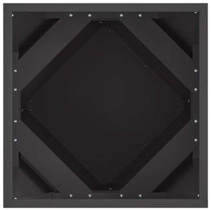 Γλάστρα 2 τμχ. Μαύρο 40 x 40 x 40 cm Ατσάλι