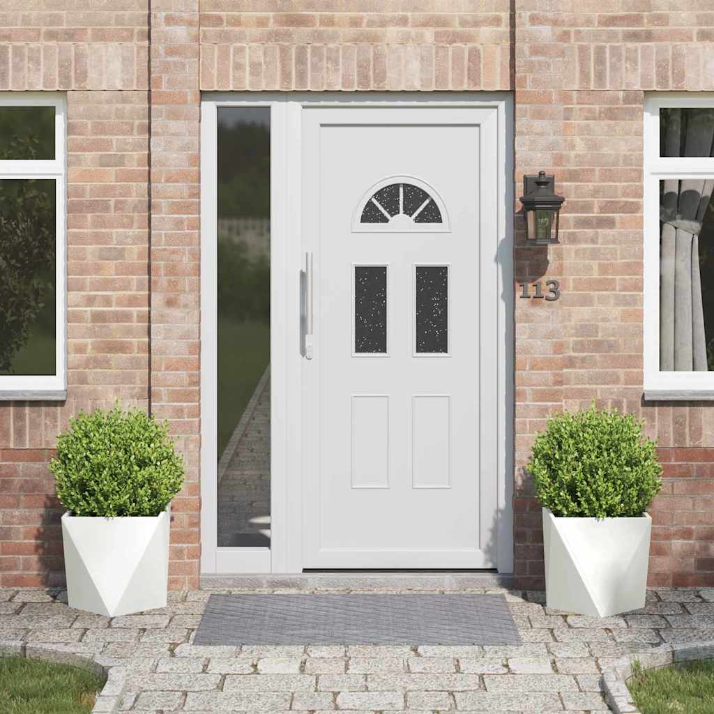 Γλάστρα 2 pcs Λευκό 40 x 40 x 40 cm Ατσάλι