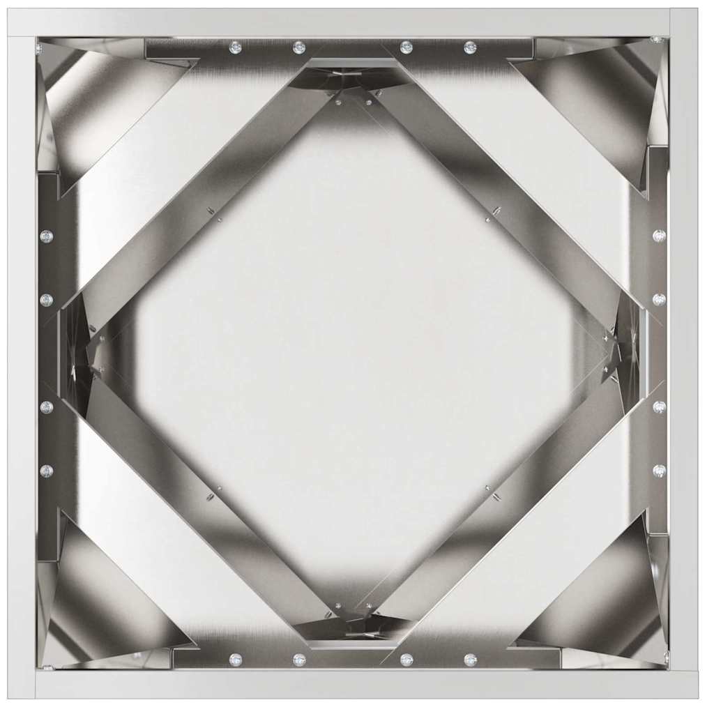 Γλάστρα 2 τμχ. Ασημί 40 x 40 x 40 cm Ανοξείδωτο ατσάλι
