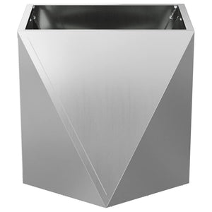 Γλάστρα Ασημί 40 x 40 x 40 cm Επικαλυμμένος Χάλυβας