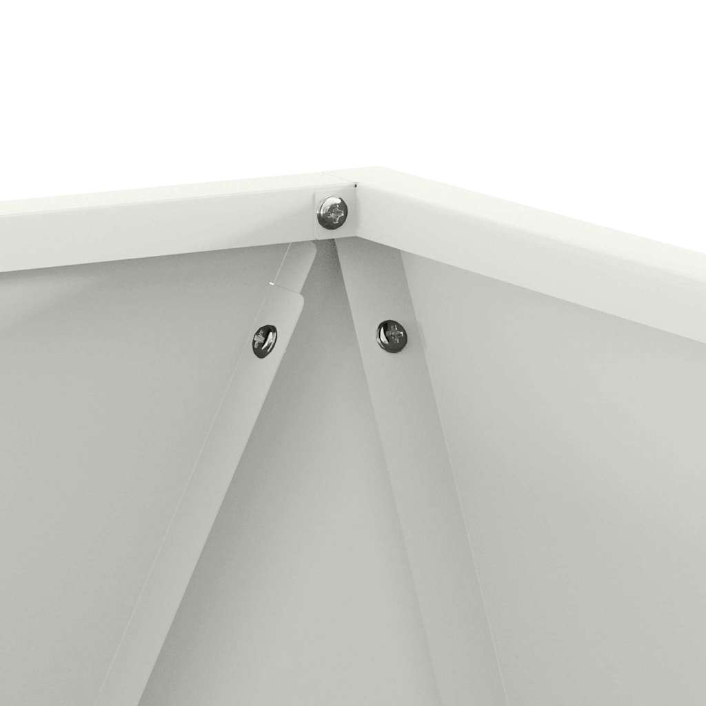 Γλάστρα Λευκό 50 x 50 x 50 cm Ατσάλι