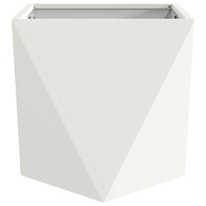 Γλάστρα 2 τμχ. Λευκό 50 x 50 x 50 cm Ατσάλι