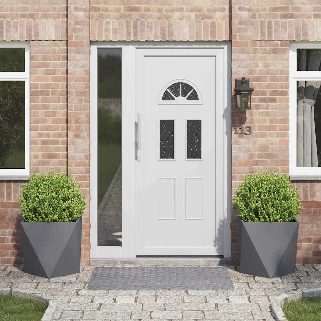 Γλάστρα 2 pcs Ανθρακί 50 x 50 x 50 cm Ατσάλι