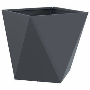 Γλάστρα 2 τμχ. Ανθρακί 50 x 50 x 50 cm Ατσάλι