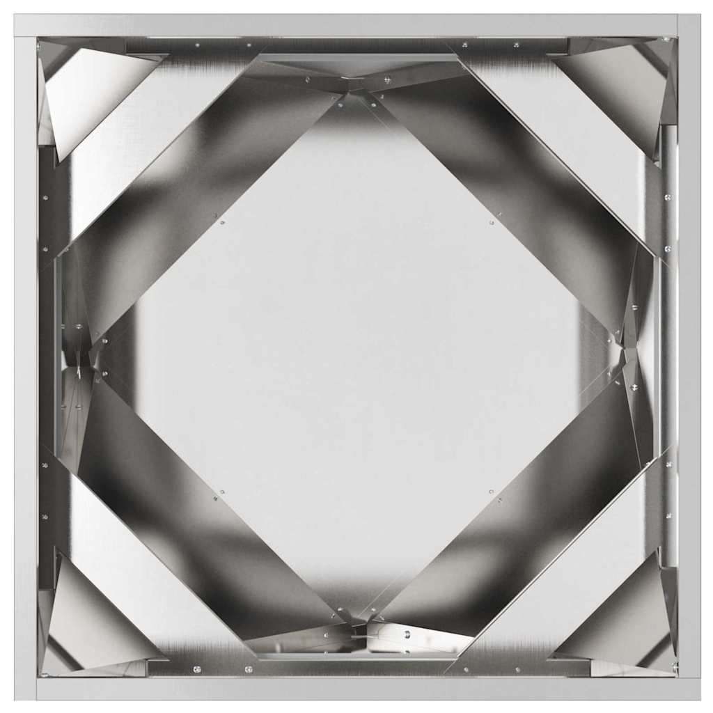 Γλάστρα Ασημί 50 x 50 x 50 cm Ανοξείδωτο ατσάλι