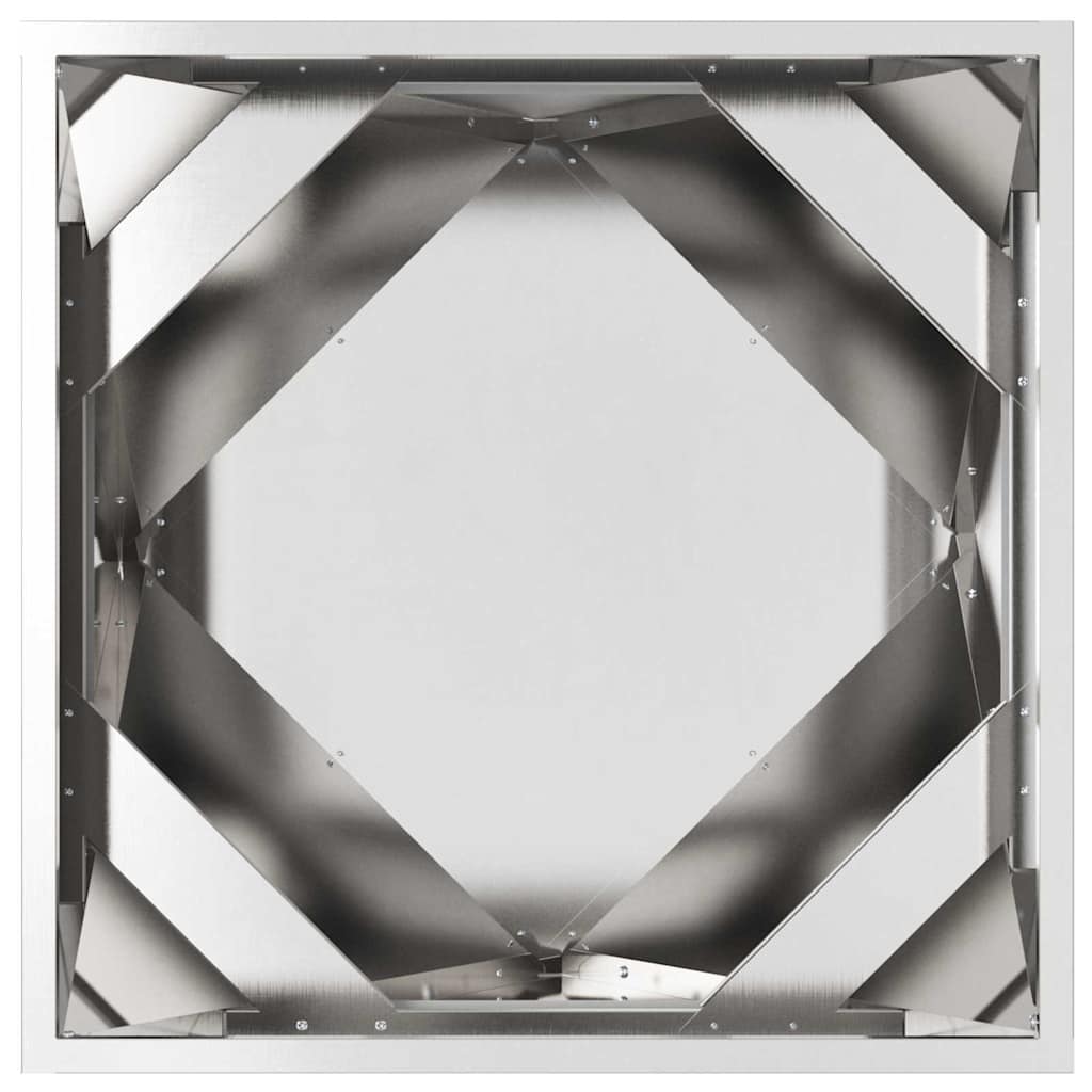 Γλάστρα 2 pcs Ασημί 50 x 50 x 50 cm Ανοξείδωτο ατσάλι