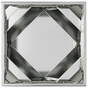Γλάστρα 2 τμχ. Ασημί 50 x 50 x 50 cm Επικαλυμμένος Χάλυβας