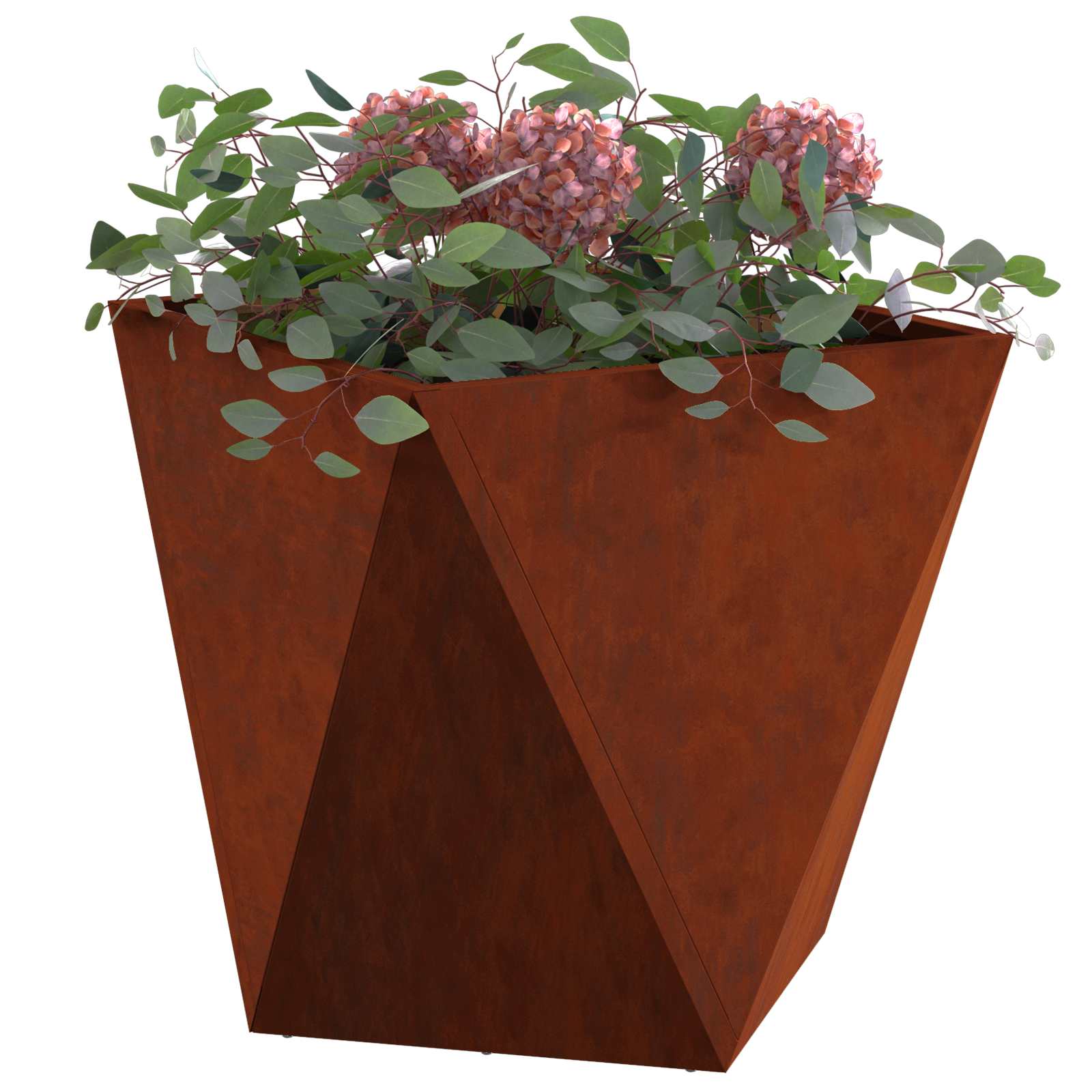 Γλάστρα Σκ rusty 50 x 50 x 50 cm Ατσάλι Σκληρυθέν στον Αέρα