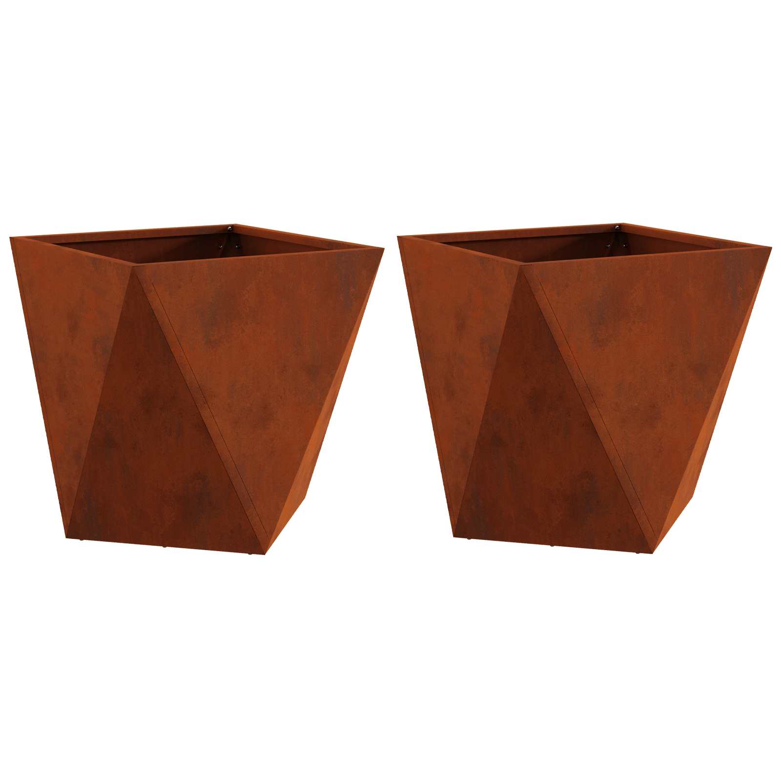 Γλάστρα 2 pcs Σκ rusty 50 x 50 x 50 cm - Pakobazaar