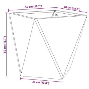 Γλάστρα 2 pcs Σκ rusty 50 x 50 x 50 cm - Pakobazaar