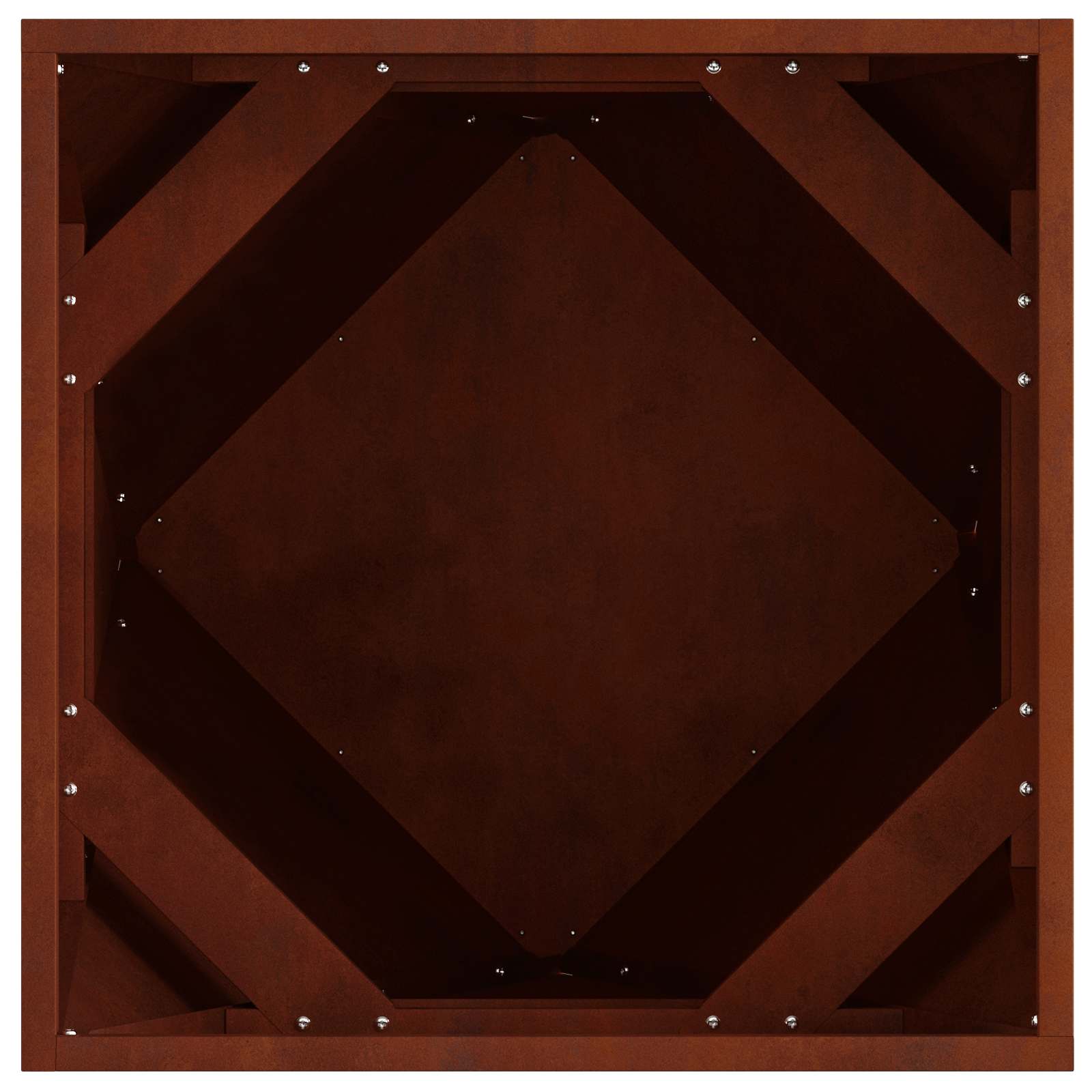Γλάστρα 2 pcs Σκ rusty 50 x 50 x 50 cm - Pakobazaar