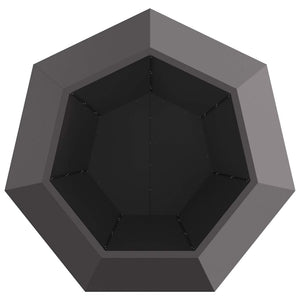 Γλάστρα Μαύρο 100 x 100 x 80 εκ Ατσάλι