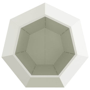 Γλάστρα 2 τμχ. Λευκό 100 x 100 x 80 εκ Ατσάλι