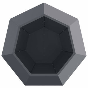 Γλάστρα 2 τμχ. Ανθρακί 100 x 100 x 80 εκ Ατσάλι