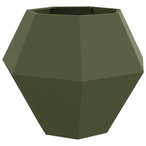 Γλάστρα 2 τμχ. Λαδί 100 x 100 x 80 εκ Ατσάλι