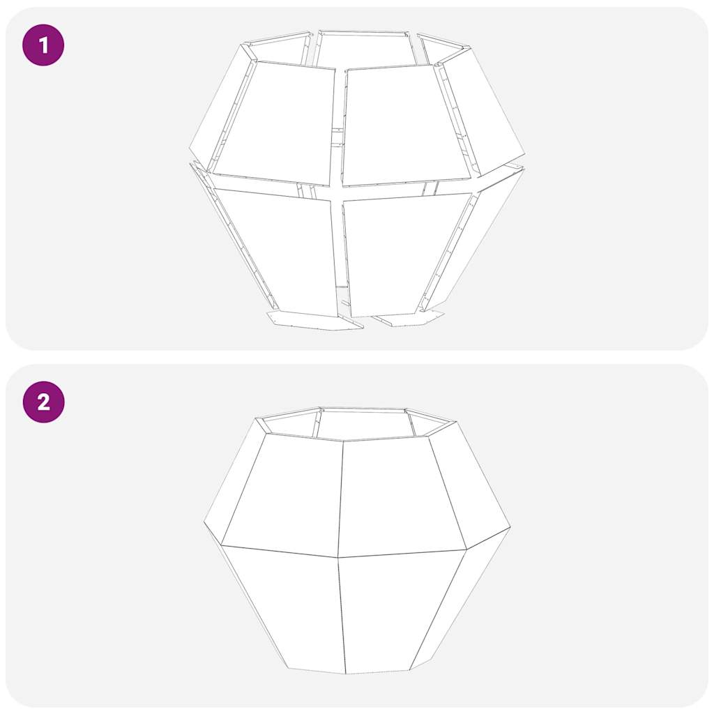 Γλάστρα 2 pcs Σκ rusty 100 x 100 x 80 εκ