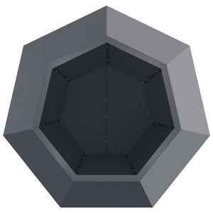 Γλάστρα Ανθρακί 75 x 75 x 60 εκ Ατσάλι