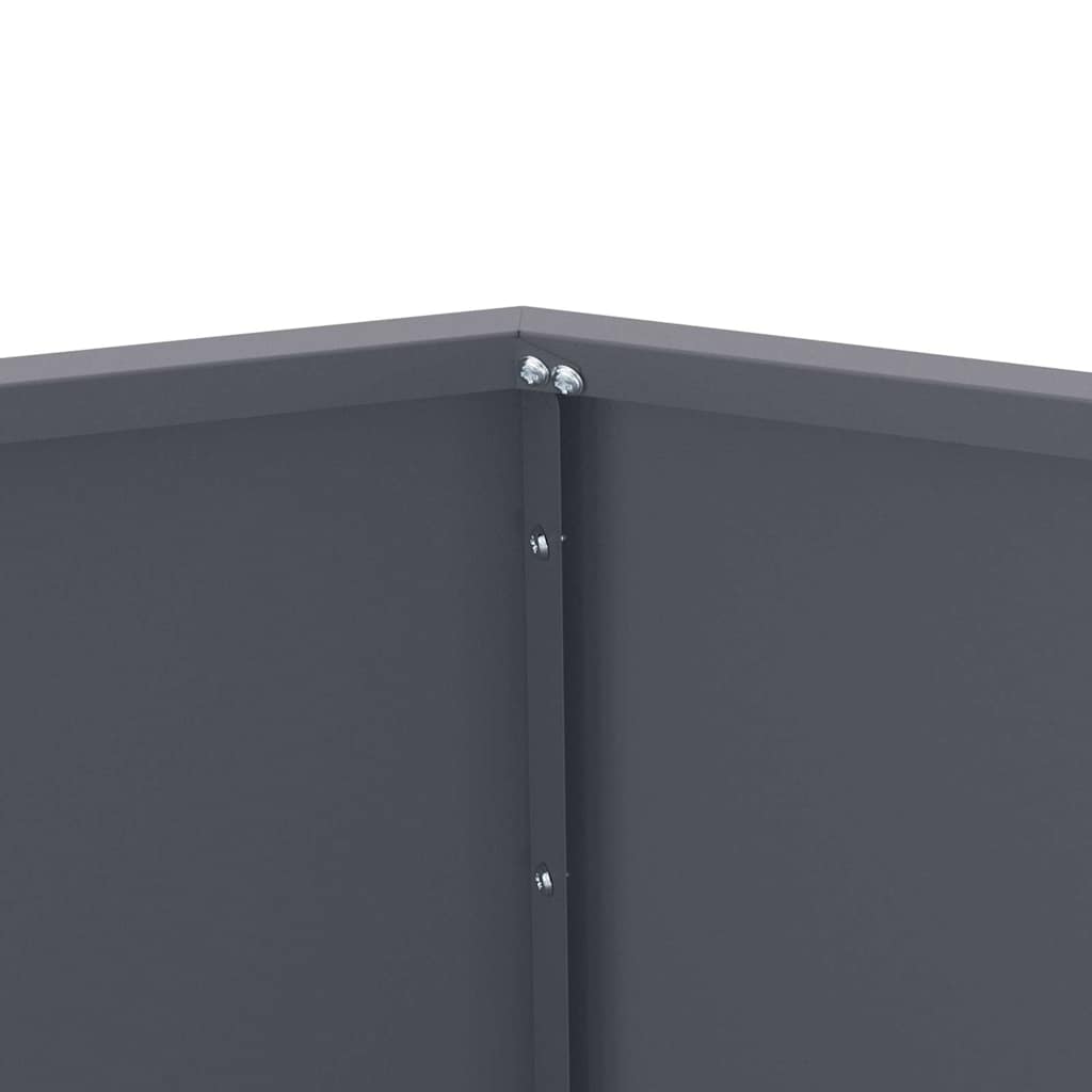 Γλάστρα 2 pcs Ανθρακί 75 x 75 x 60 εκ Ατσάλι - Pakobazaar