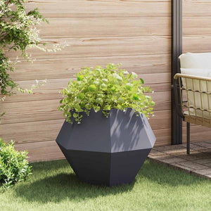 Γλάστρα 2 pcs Ανθρακί 75 x 75 x 60 εκ Ατσάλι - Pakobazaar