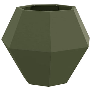 Γλάστρα 2 τμχ. Λαδί 75 x 75 x 60 εκ Ατσάλι