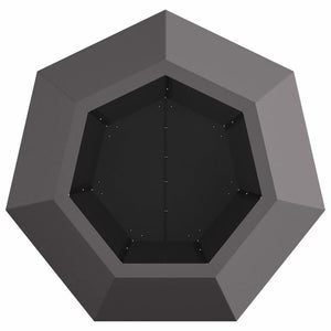 Γλάστρα Μαύρο 50 x 50 x 40 cm Ατσάλι