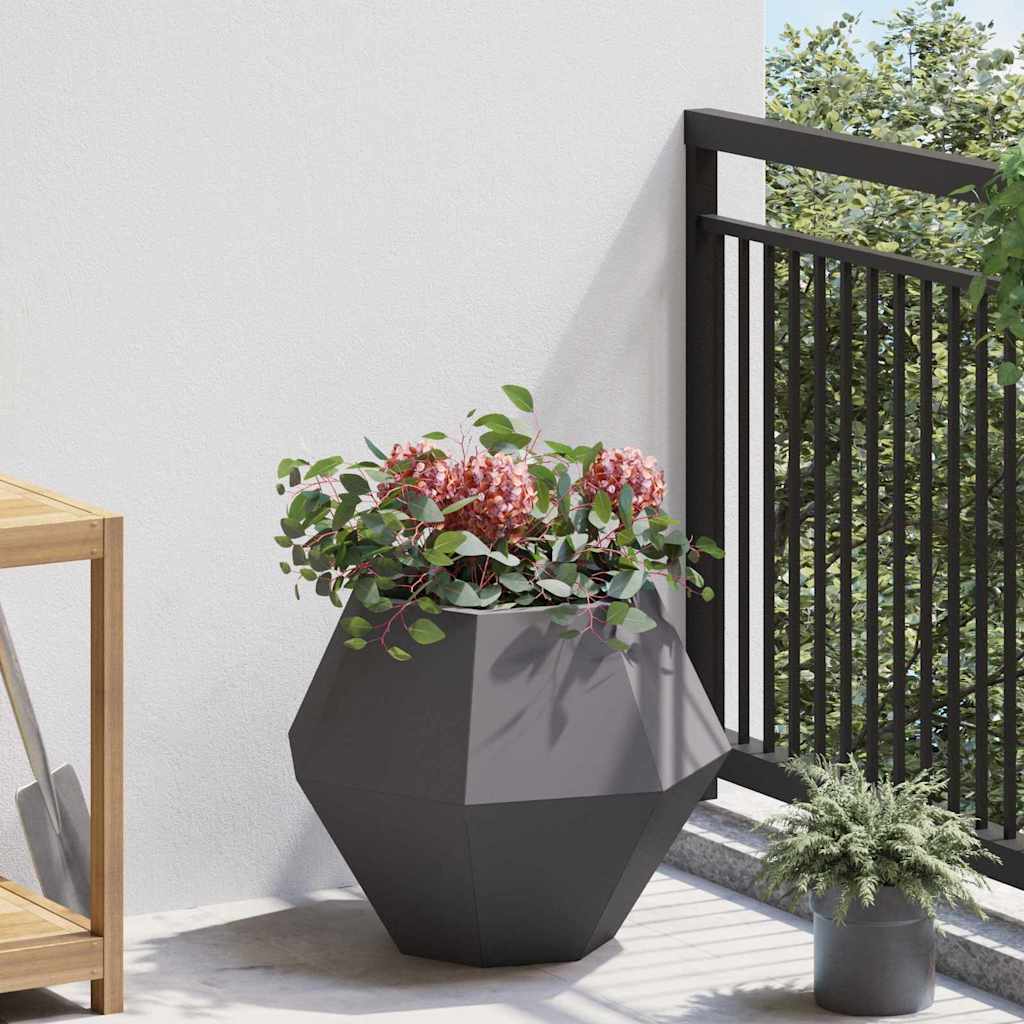 Γλάστρα 2 pcs Μαύρο 50 x 50 x 40 cm Ατσάλι - Pakobazaar