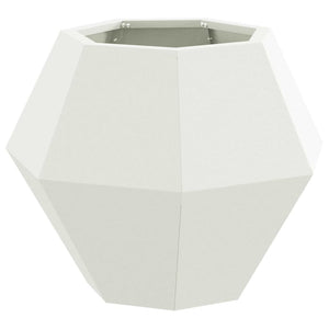 Γλάστρα 2 τμχ. Λευκό 50 x 50 x 40 cm Ατσάλι