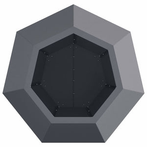 Γλάστρα Ανθρακί 50 x 50 x 40 cm Ατσάλι