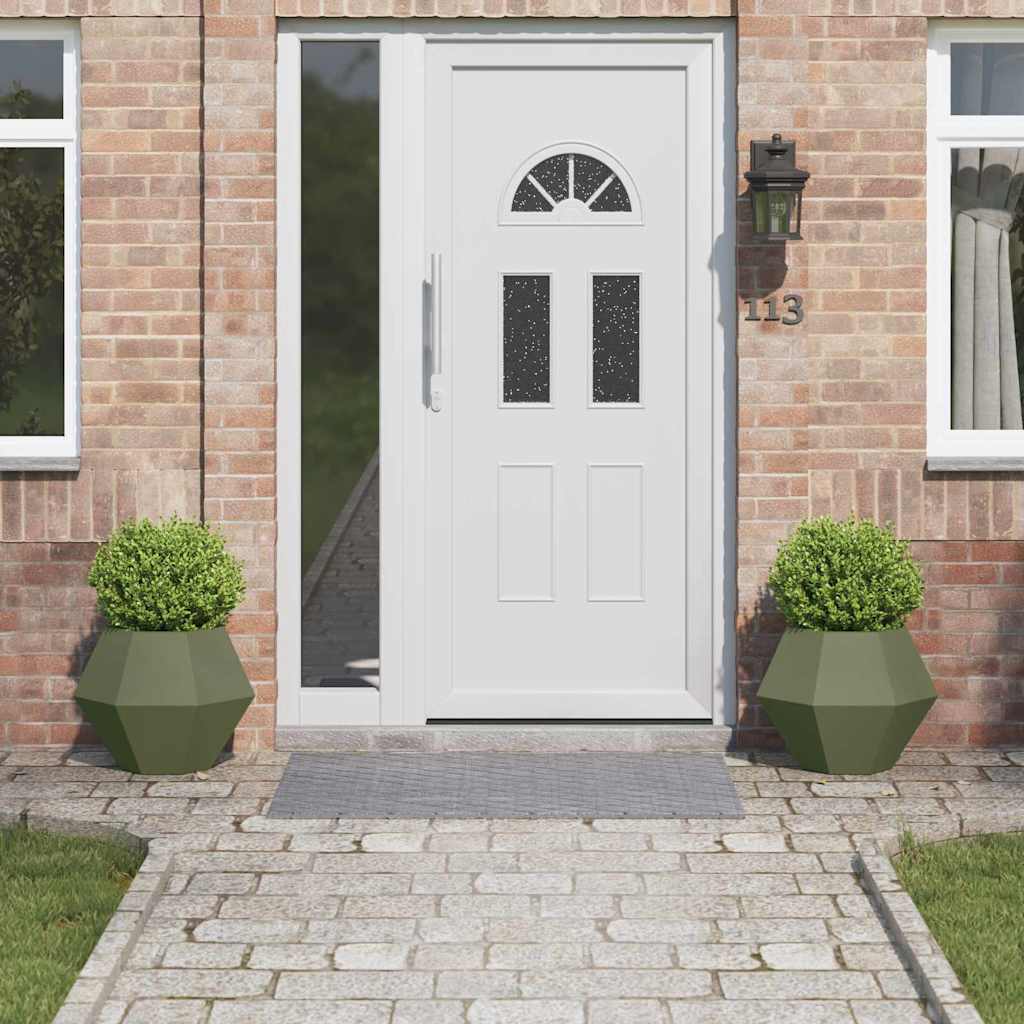 Γλάστρα 2 pcs Ελιά Πράσινη 50 x 50 x 40 cm Ατσάλι