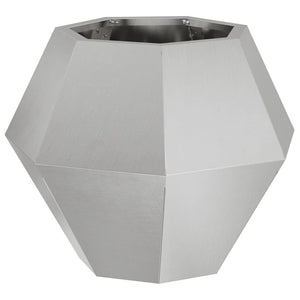 Γλάστρα 2 τμχ. Ασημί 50 x 50 x 40 cm Ανοξείδωτο Ατσάλι