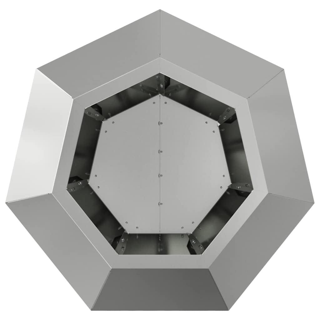 Γλάστρα Ασημί 50 x 50 x 40 cm Επικαλυμμένος Χάλυβας