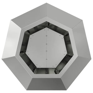 Γλάστρα 2 τμχ. Ασημί 50 x 50 x 40 cm Γαλβανισμένος Χάλυβας
