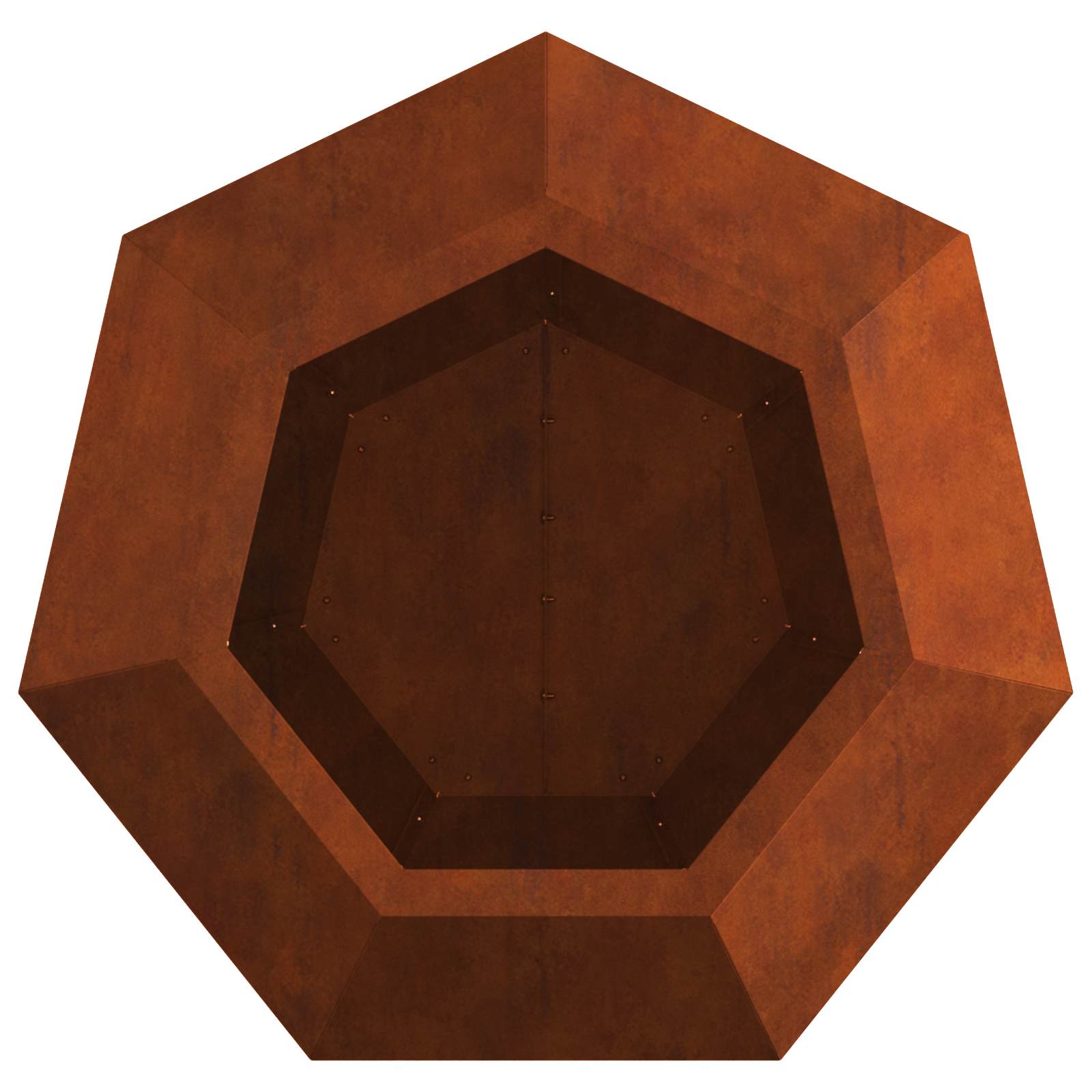 Γλάστρα Σκ rusty 50 x 50 x 40 cm Ατσάλι Σκληρυθέν στον Αέρα - Pakobazaar