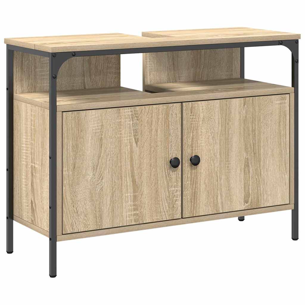 Σετ Επίπλων Μπάνιου 4 pcs Δρύς Sonoma Επεξεργασμένο ξύλο