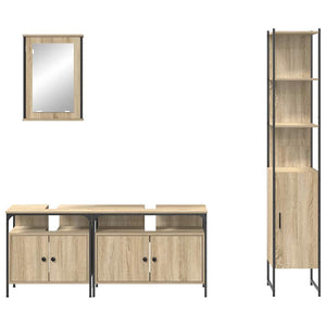 Σετ Επίπλων Μπάνιου 4 τμχ. Δρύς Sonoma 33 x 33 x 185,5 εκ
