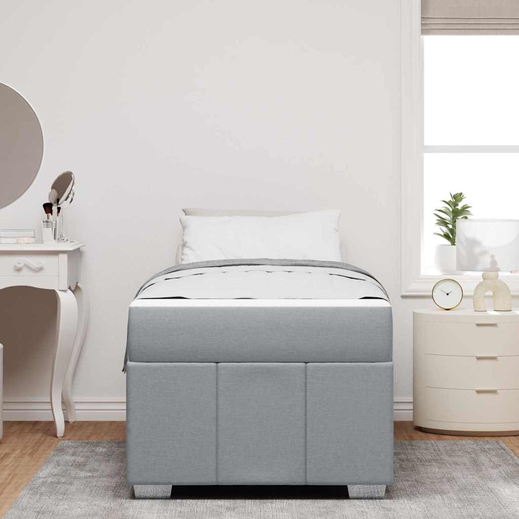 Σκελετός Κρεβατιού με στρώμα Ανοιχτό γκρι 90 x 190 cm ύφασμα - Pakobazaar