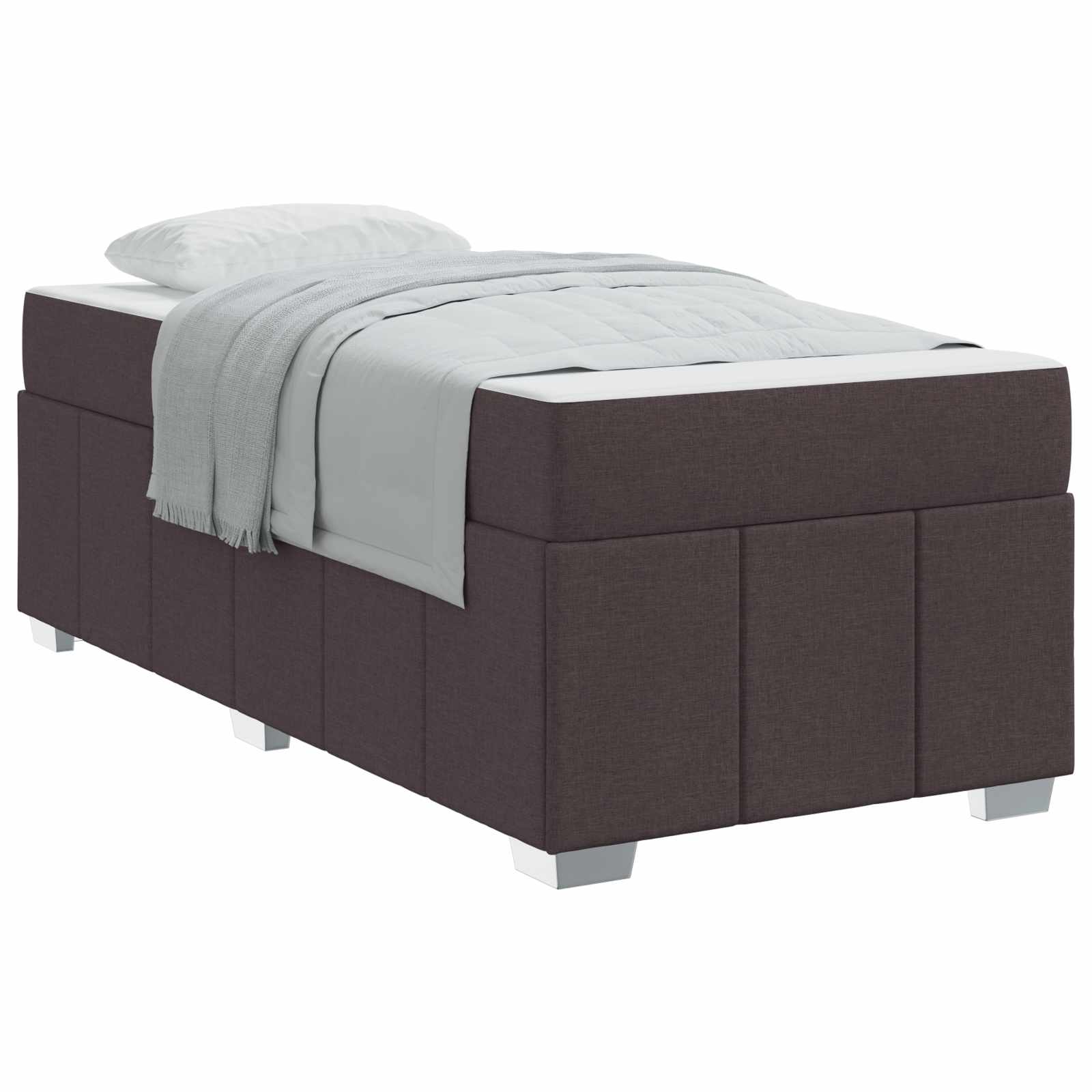 Σκελετός Κρεβατιού με στρώμα Σκούρο Καφέ 90 x 200 cm ύφασμα - Pakobazaar