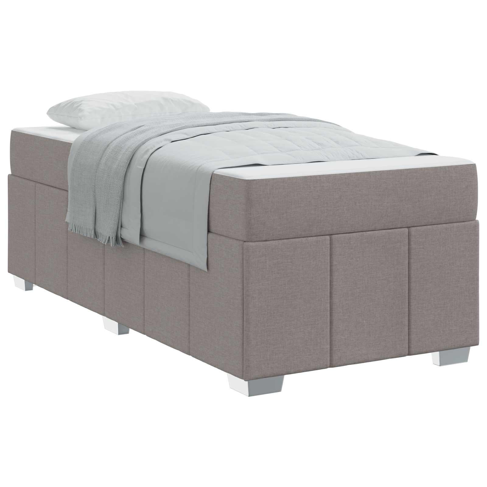 Σκελετός Κρεβατιού με στρώμα Taupe 90 x 200 cm ύφασμα - Pakobazaar